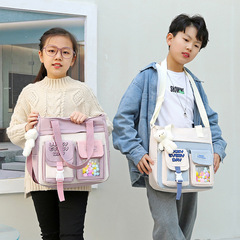 One-shoulder crossbody bag for women, large capacity, cute, artistic and fresh, student class portable book bag, high school college party backpack