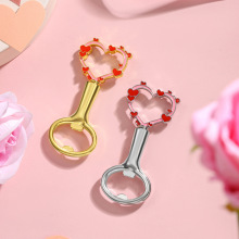 跨境创意爱心开瓶器情人节小礼品生日派对啤酒开瓶器锌合金瓶起子