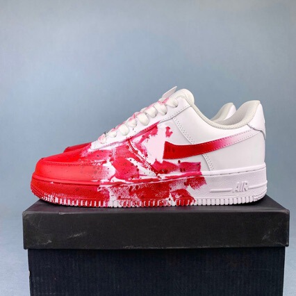 Original label, original box, high-end version AJ Air Force One men's shoes, couple's sneakers, simple white shoes, co-branded AF1 low-top shoes