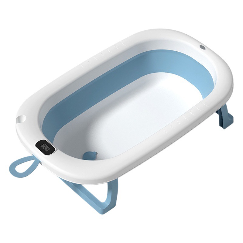 Bañera plegable para bebé, bañera grande para hogar con posición reclinable para recién nacidos