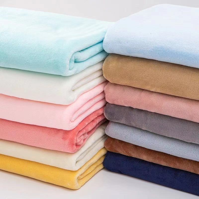 加厚单双面法兰绒面料睡衣毛毯家居 珊瑚绒毛绒玩具地毯睡衣