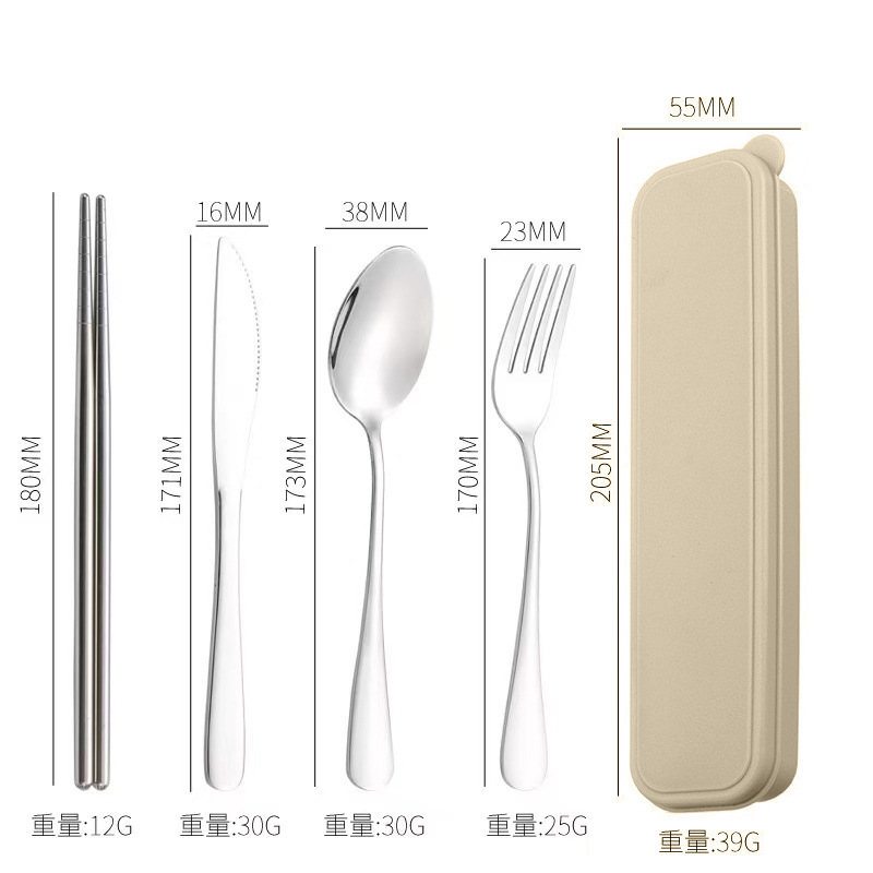 Cuchillo y tenedor de cubierta de acero inoxidable transfronterizo cuchillo y tenedor de tres piezas hotel cuchillo y tenedor de filete de comida occidental conjunto portátil regalos