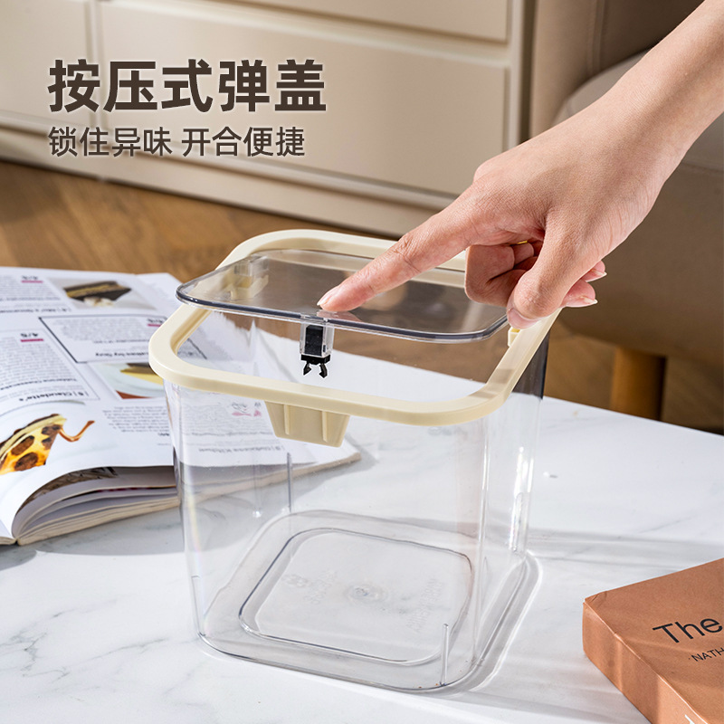 Thickened Desktop Trash Can Press Bumper Cover Household Living Room Dining Table Student Dormitory Transparent Storage Bucket Cute Mini