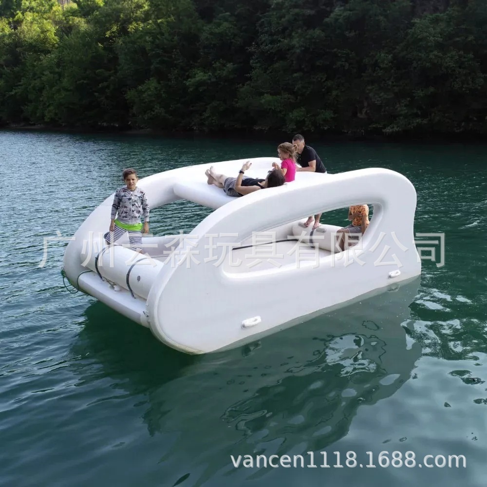 Inflatable yacht太阳能电动充气游艇景区游船钓鱼休闲水上游艇