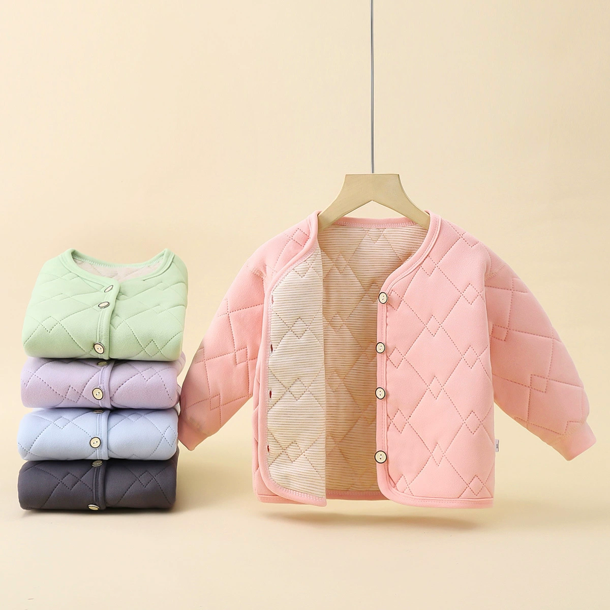 Детская куртка Хлопковая куртка Трехслойная школьная форма