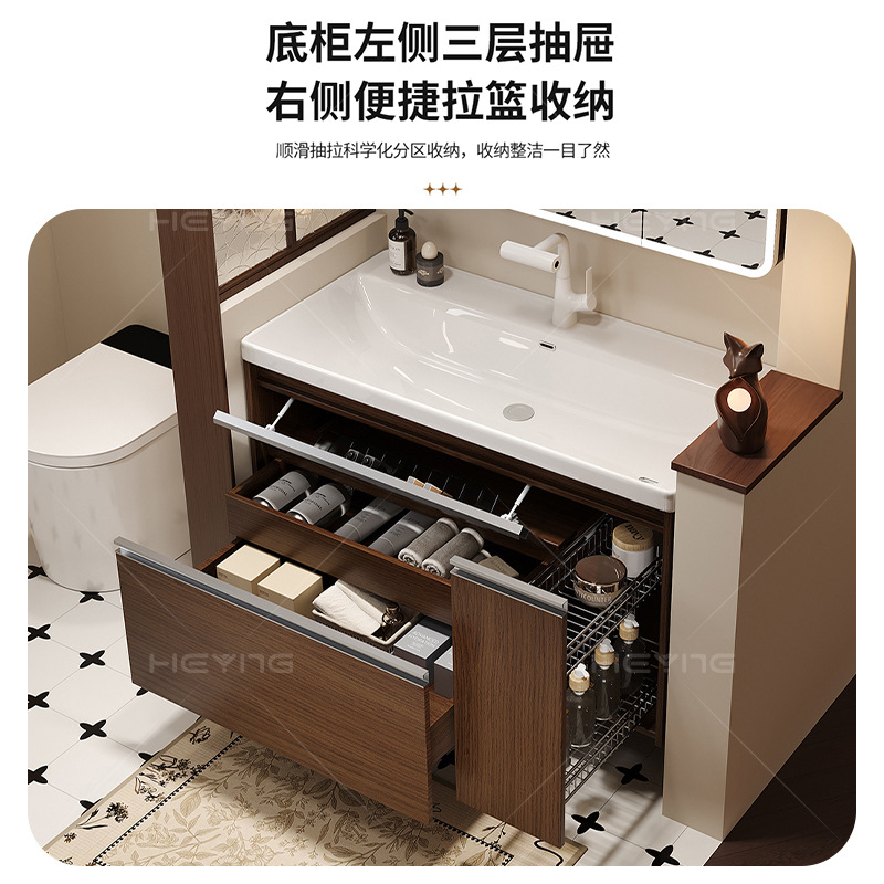 lavabo de abeja cerámica una cuenca madre cajón gabinete de baño canasta de almacenamiento lavabo soporte personalizado image 5