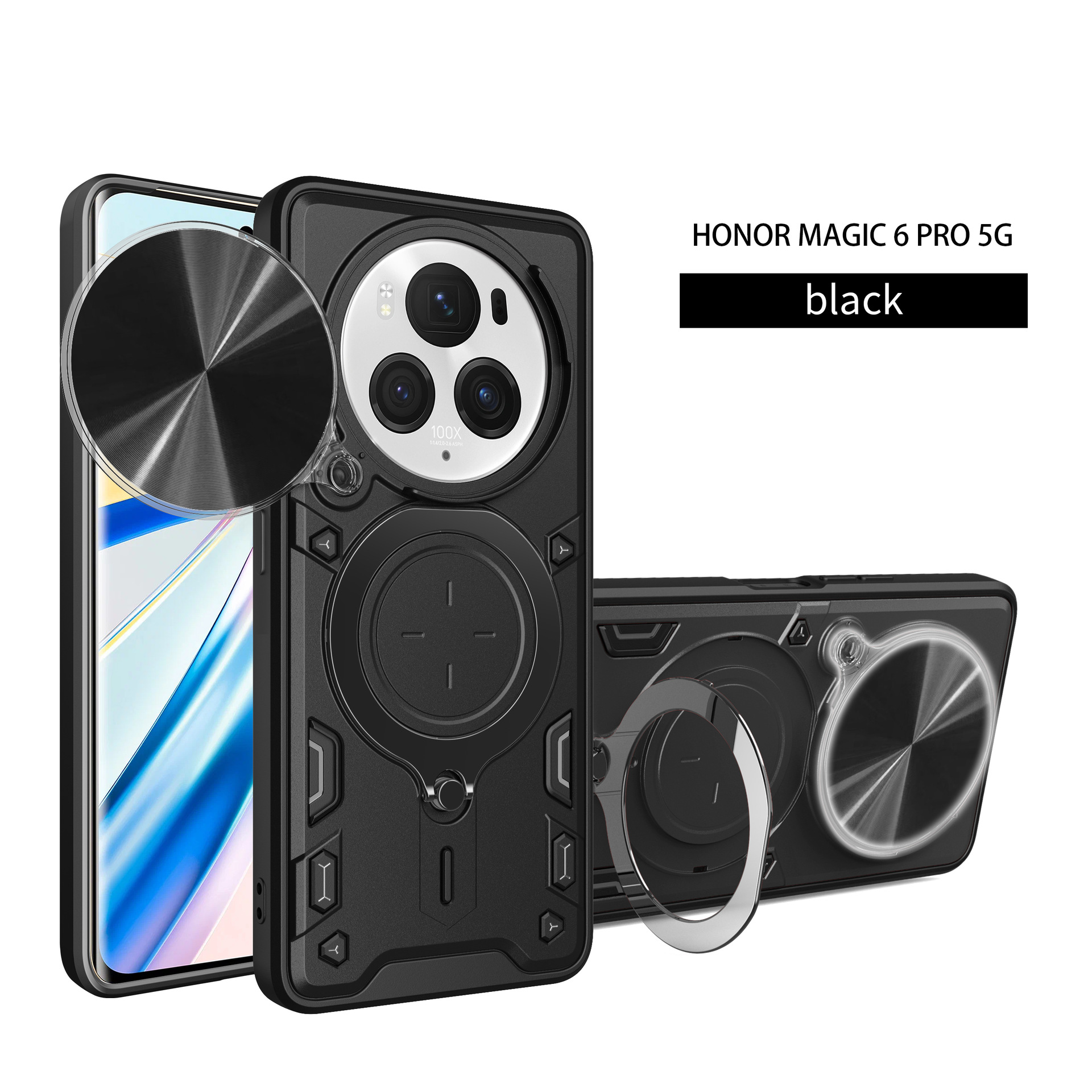 Aplicable a HonorMagic6pro5G serie de refrigeración de la familia de la serie de soporte de anillo de absorción de calor modelo HW completo caso de teléfono móvil image 5