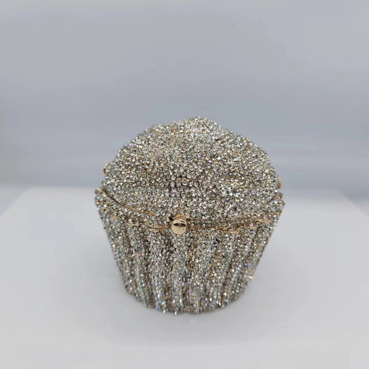 Cupcake clutch pastel transfronterizo helado paquete de diamantes lleno de metal paquete de banquete de diamantes bolsas de mano de mujer