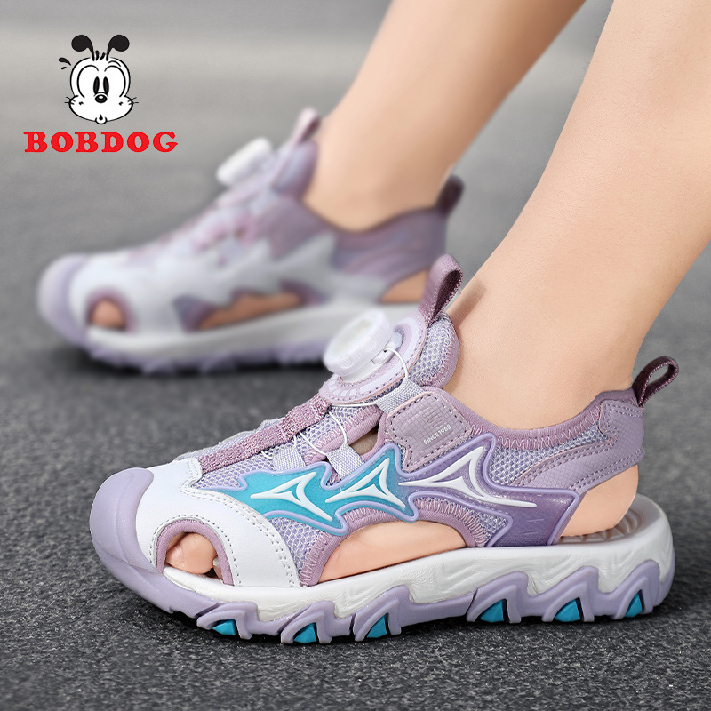 Babudou zapatos para niños sandalias Baotou para niños 2025 verano nuevo estilo sandalias deportivas para niños antideslizantes de suela suave para niños