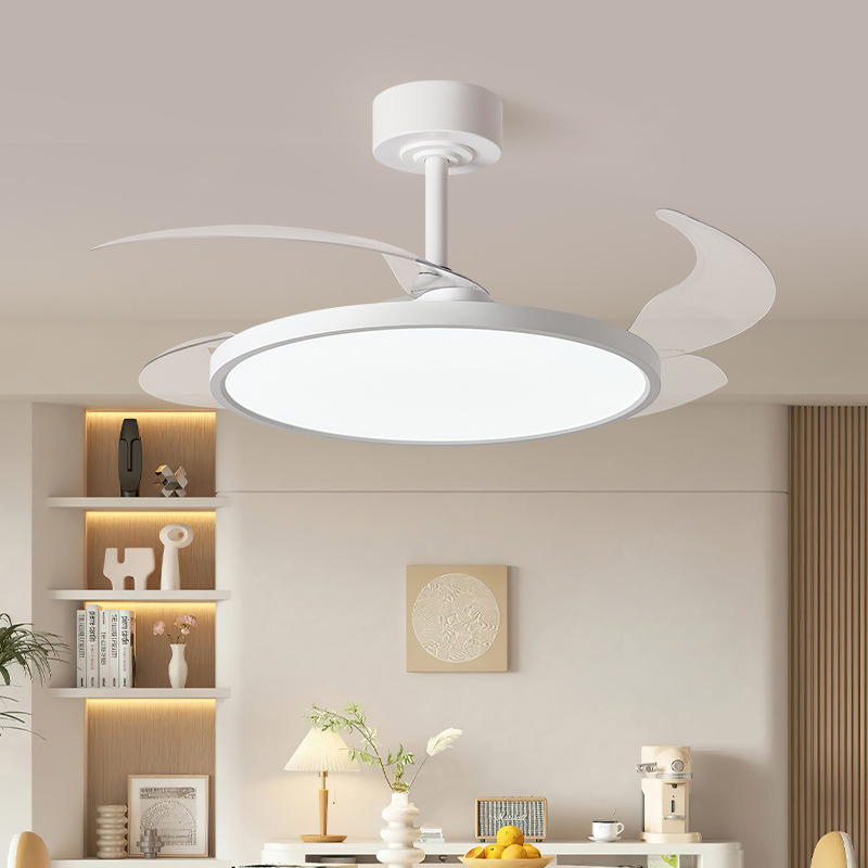 Ventilador invisible gran ventilador de viento moderno simple dormitorio sala de estar comedor ventilador eléctrico chandelier doméstico inversor de frecuencia