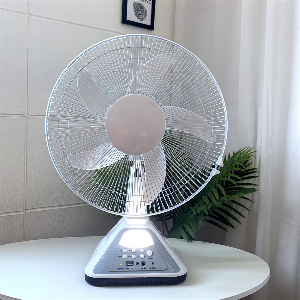 316SW 16 pulgadas 3 velocidades de viento con iluminación cargador de teléfono móvil control remoto ACDC ventilador de pared ventilador de escritorio