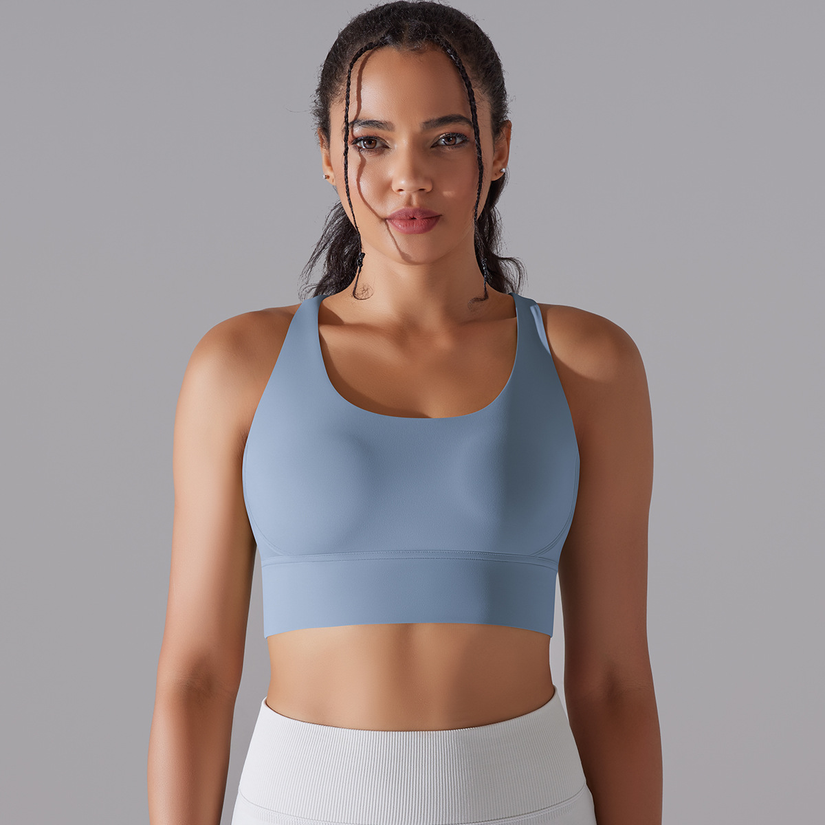 127g Weight Sleeveless Sleeve Length Nylon, Spandex Fabric Type Short Top Length Halter Crisscross Tank Tops Type Fitness, Yoga Occasion U Neck Neckline Solid Color Pattern Sports Style Sports Solid Color Nylon Spandex U Neck Active Tops Halter Crisscross Tank 73