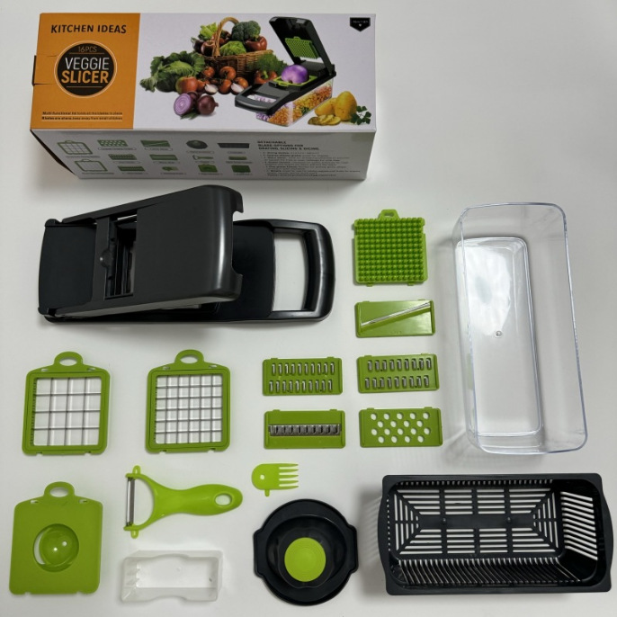 Cortador de Verduras Multifuncional Zhengkai, Picador de Cocina, Rallador, Cortador de Verduras Multiusos para Amazon