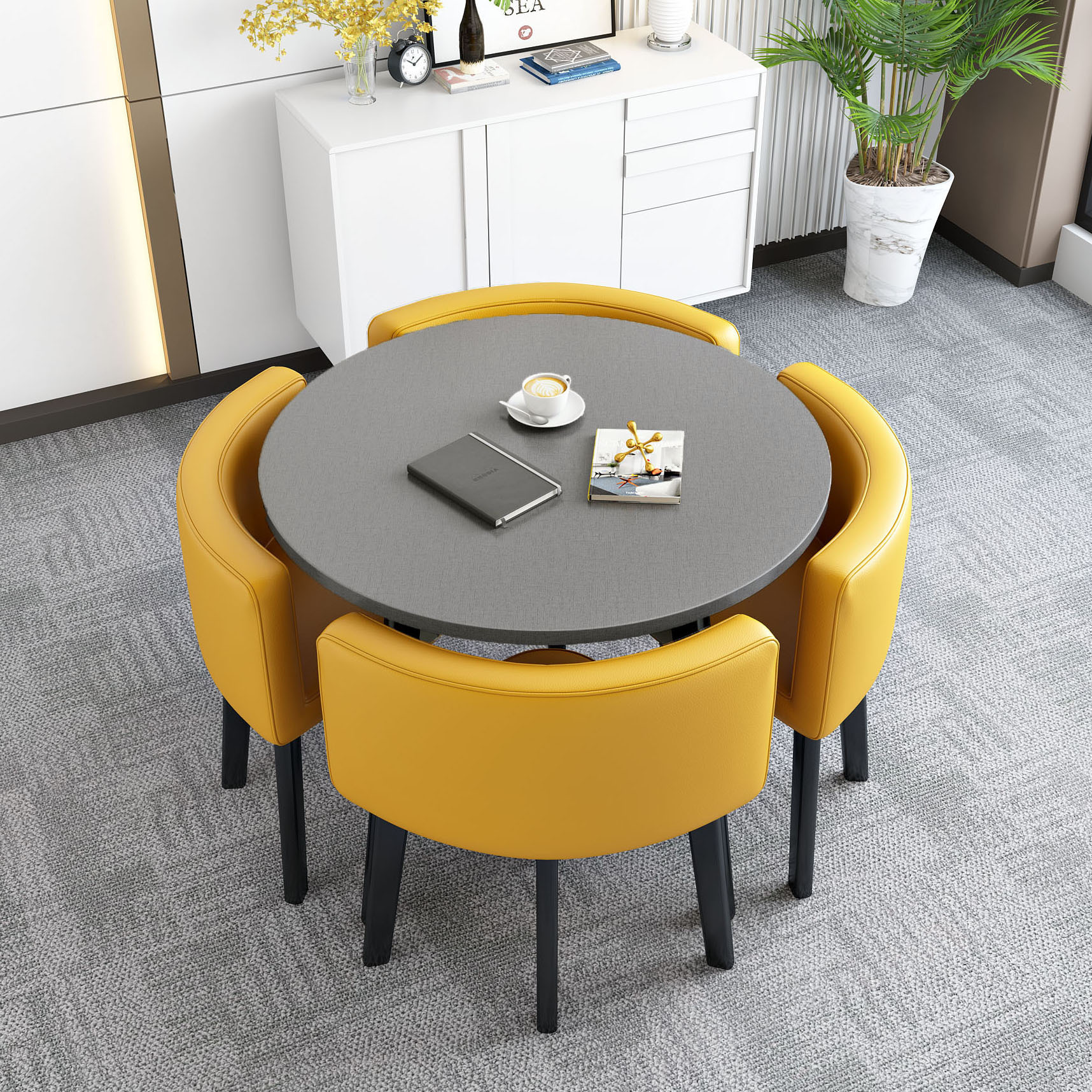 Mesa de comedor disponible para uso doméstico, apartamento pequeño, mesa de comedor, tienda, mesa de negociación, mesa y silla, mesa redonda de recepción