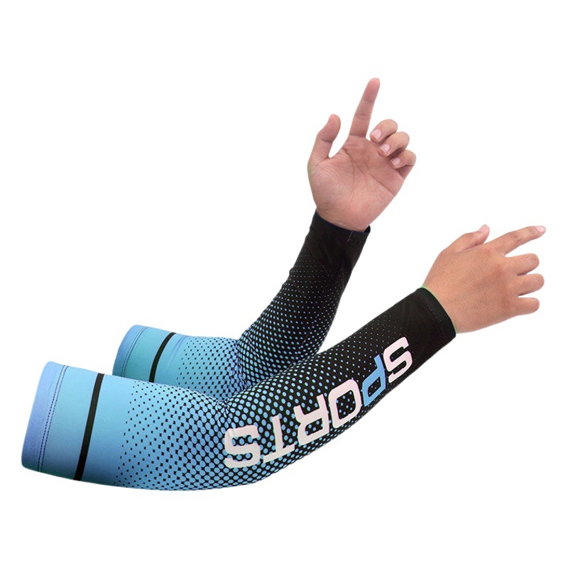 Protección solar manga de hielo verano de los hombres transpirable sudor-absorbente manga brazo frío manga larga motocicleta manga de seda de hielo