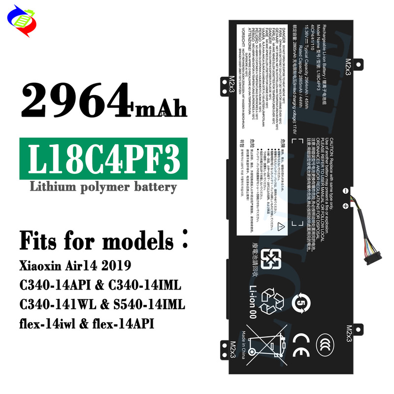 Suitable for Lenovo L18C4Pf3 Xiaoxin Air14 2019/C340-14Api/14Iml Notebook Battery