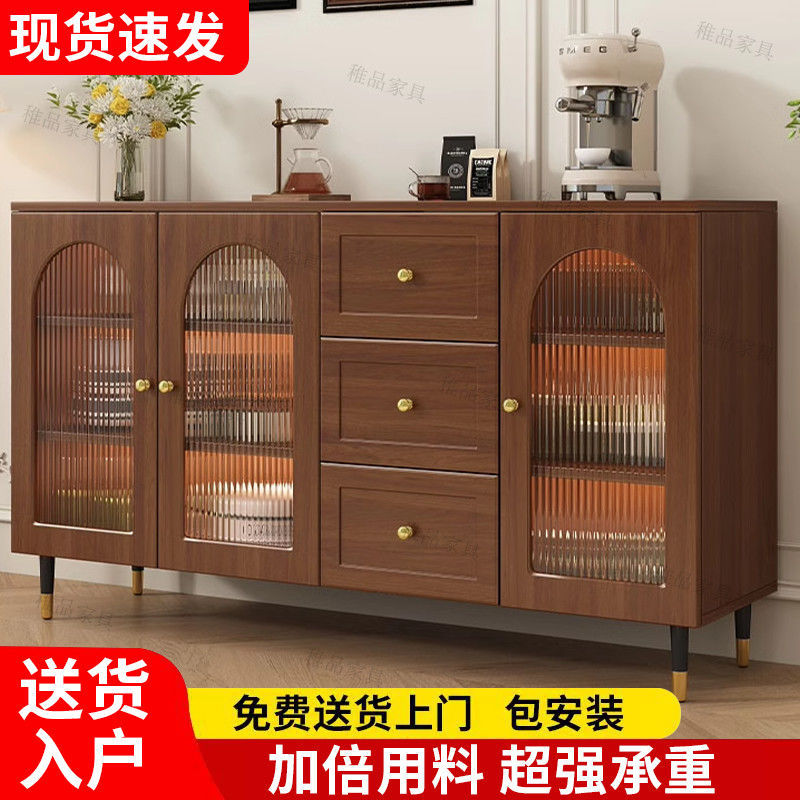 Sideboard Modern Simple Cream Style Rattan Storage Cabinet Living Room Home Kitchen Tea Cabinet Ins Style Storage Cabinet