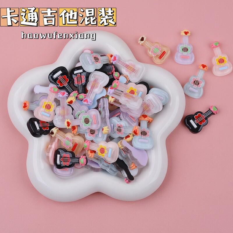 Miniature Food Toy Simulation Cartoon Guitar DIY Resin Jewelry Materials Accessories Phone Case Keychain Mini Ornament Miniature Food Toy Simulation Cartoon Guitar DIY Resin Jewelry Materials Accessories Phone Case Keychain Mini Ornament