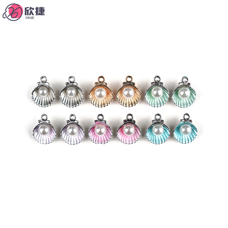 Pearlescent Spray Paint Pearl Shell Sea Shell DIY Alloy Jewelry Accessories Cross-Border Hair Accessories Keychain Pendant