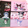 Cartoon handheld cute study bag for folders with zipper, 4pcs