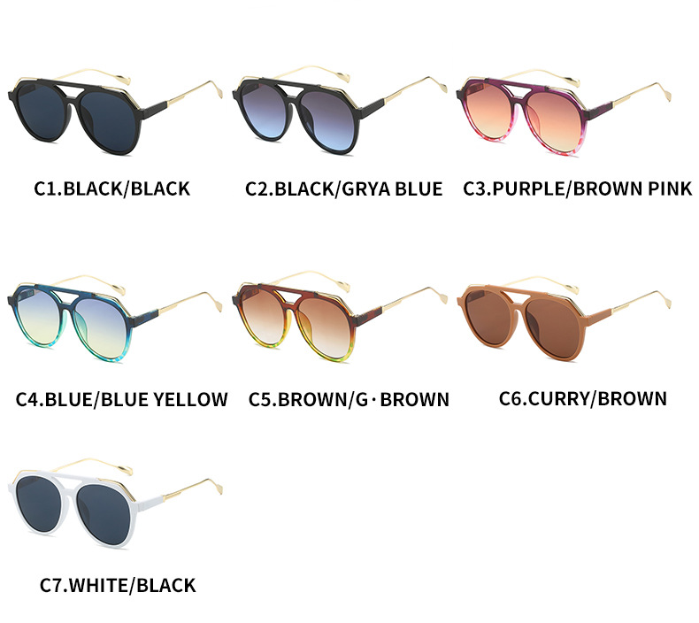 Sunglasses Classification PC, UV400 Protection Lens Material Basic Simple Style Gradient Color PC UV400 Protection Toad Glasses Full Frame Women's Sunglasses