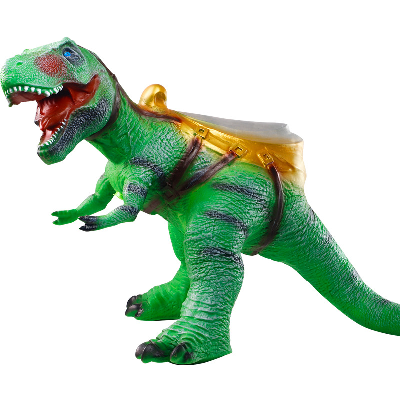 Pegamento suave monta dinosaurio juguete simulación Tyrannosaurus rex puede sentarse Triceratops Brachiosaurus grande al por mayor y al por menor transfronterizo