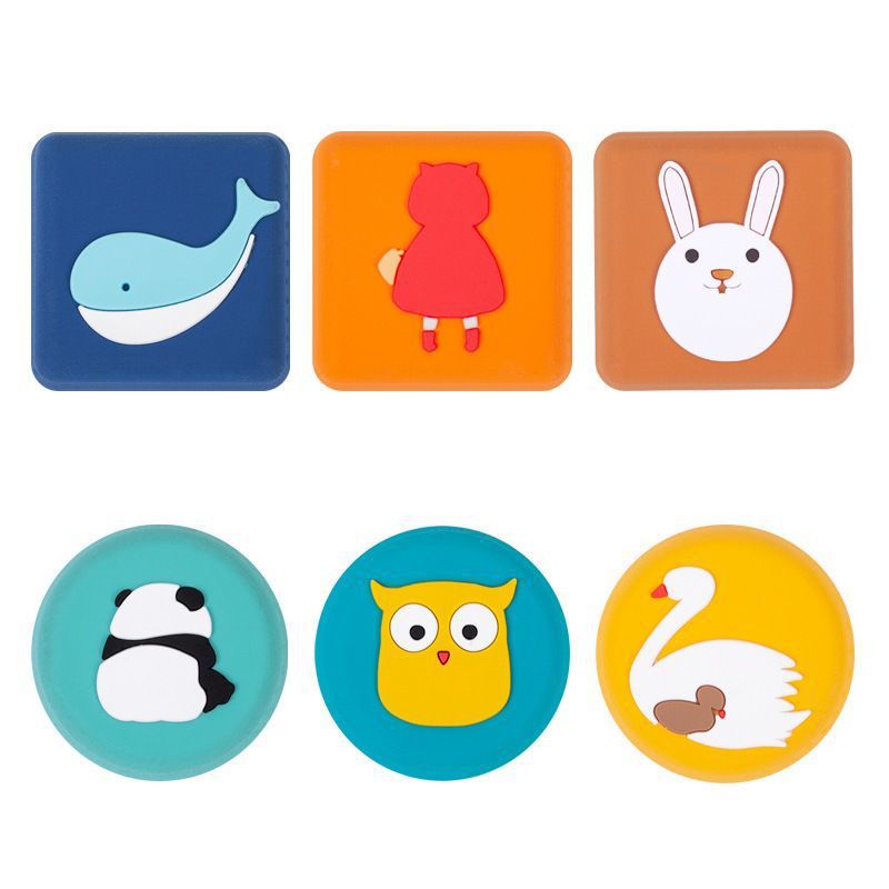 Manija de la puerta estera anticolisión puerta del refrigerador de silicona pared trasera anticolisión pegatinas creativas ventosa Cubierta protectora de la pared pegatinas anticolisión