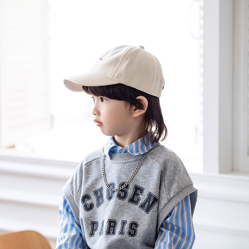 Los niños gorra de béisbol primavera y verano Corea moda niños y niñas patrón de onda casual pico Cap marea sombrero bebé al aire libre