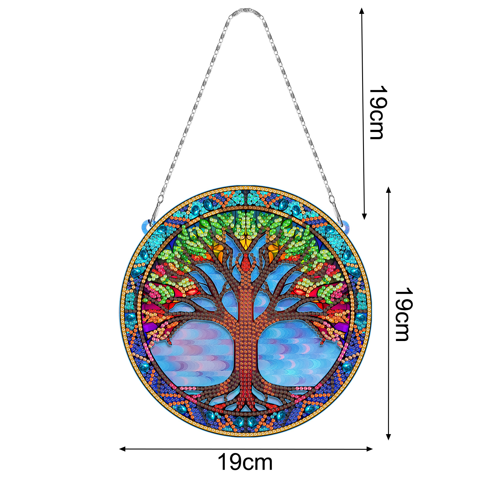 Accesorios para pintura con diamantes, anillo de luz DIY, decoración de pared, adornos colgantes para puerta de restaurante de estilo nórdico, se pueden vender al por mayor.