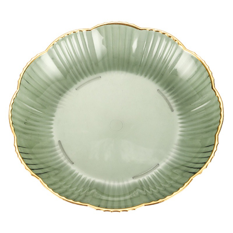 Plato transparente plato pequeño hogar fruta placa de cocina plato de hueso de plástico plato de fruta seca Placa de almacenamiento de té