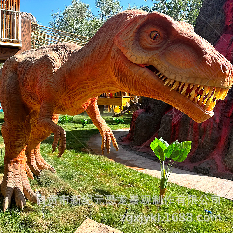 Modelo de dinosaurio de silicona eléctrica de simulación mecánica grande T-REX parque temático parque escénico creado