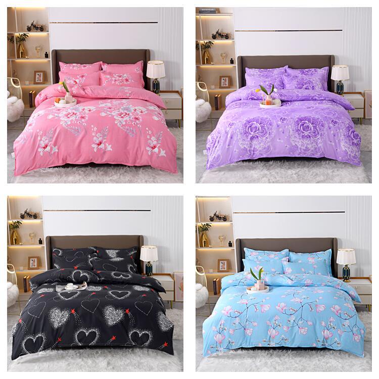 Amazon Live Factory Supply Bedding Skin-Friendly Cartoon Student Quilt Cover Sheet Thickened Sanding Set