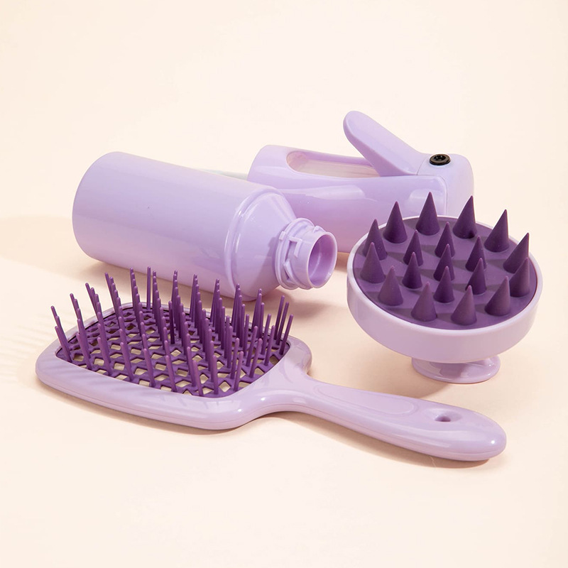 Classic Style Solid Color Plastic Silica Gel Hair Comb 1 Piece 1 Set display picture 2