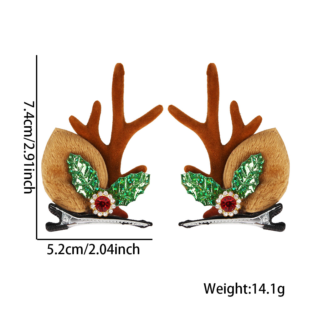 Cruzar la frontera Nueva horquilla de Navidad decoración del Partido de regalo de Navidad corbata de pico de pato clip arco campana clip