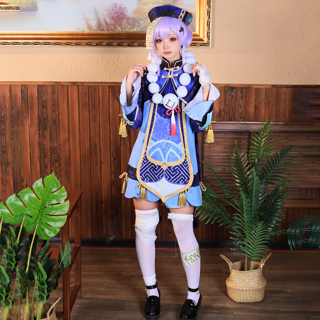 原神cos七七cosplay女装小僵尸萝莉可爱套装cosply服装女-阿里巴巴