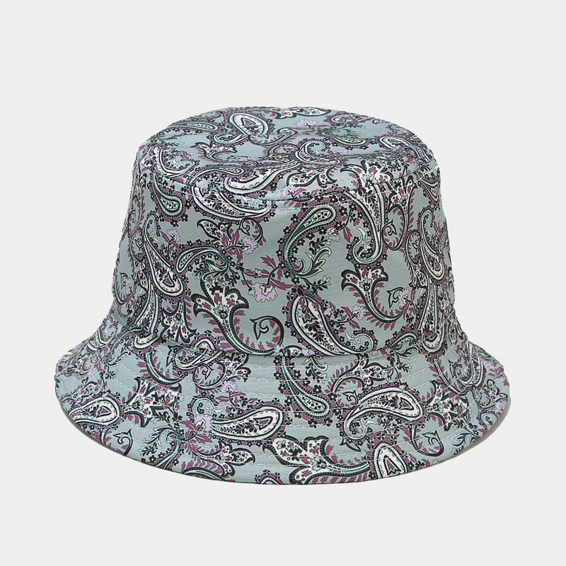 Cotton Material Color Block Pattern Summer, Spring, Autumn Season Unisex Hip-hop Retro Color Block Wide Eaves Bucket Hat