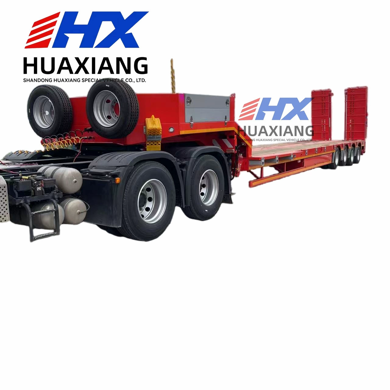 Трансграничные продажи низкорамных полуприцепов 4-осных и 5-осных для перевозки инженерного оборудования, низкорамных полуприцепов типа «гусиная лапка» и платформенных полуприцепов