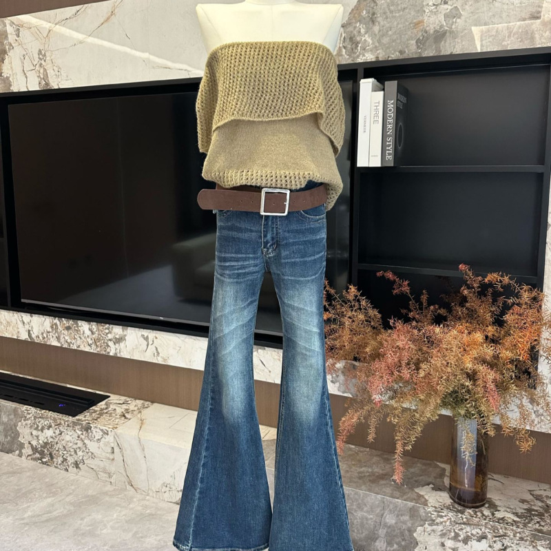 2026 Real Shot Hollow Out Off-Shoulder Knitted Cardigan Loose Off-Shoulder Puffy Top