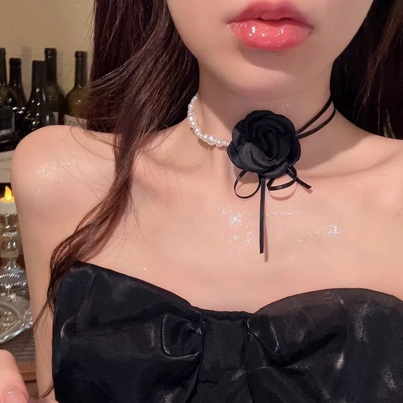 Mountain tea, necklace pearl, accessory, chain for key bag , belt, choker, flowered
