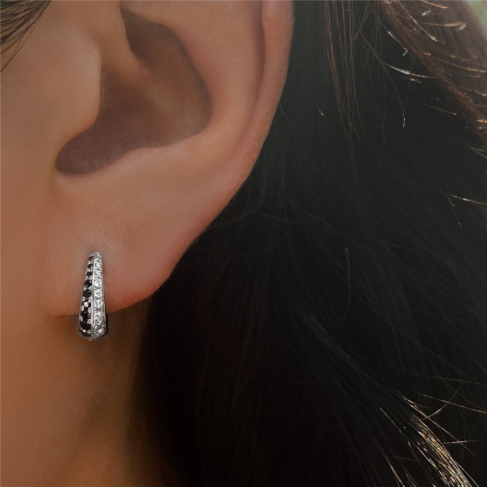1 Pair Simple Style Geometric Plating Sterling Silver Hoop Earrings display picture 44