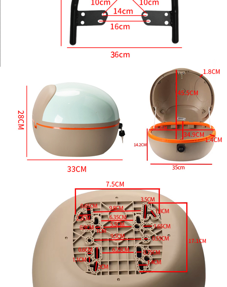 Suitable for Xiaojiu/Jinjie F60/F60S/Haling M95C/Saige U9 Electric Scooter Rear Rack Universal Rear Carrier