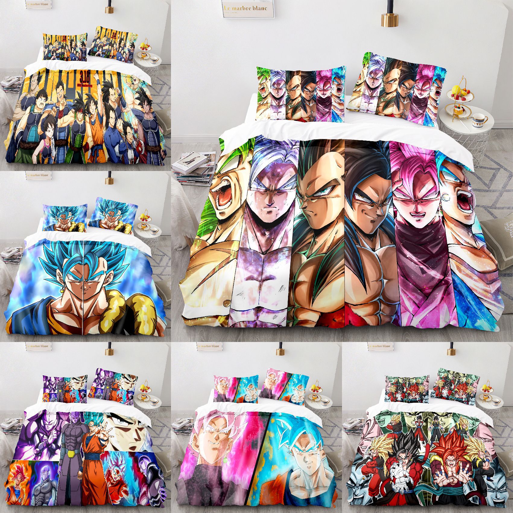 Dragon Ball 七龙珠3D印花外贸专供 跨境亚马逊/eBay龙珠超三件套