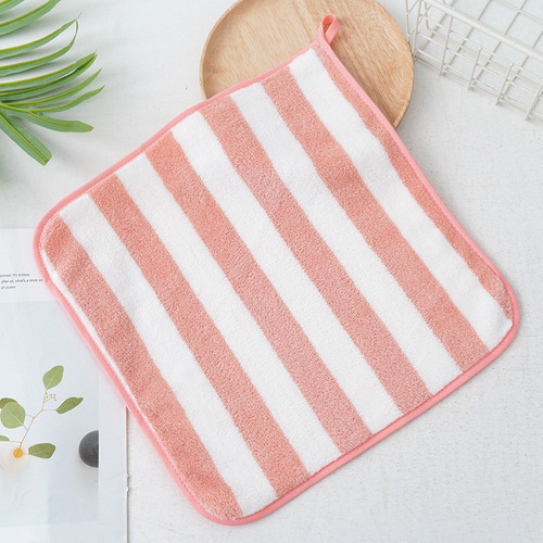Coral velvet wide strip small towel, water-absorbent soft facial and bathing towel for children, soft and non shedding, logo available