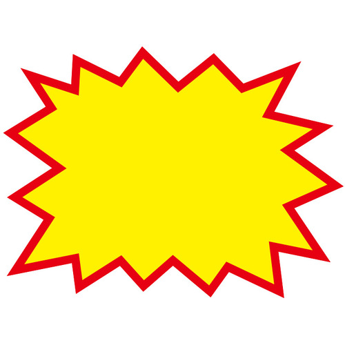 Large POP advertising paper explosion sticker product price tag price tag fruit promotion card 21X15CM