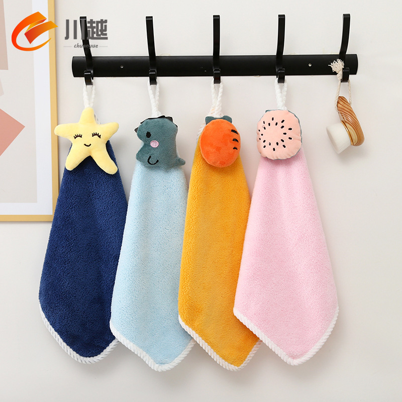 Cute Cartoon Hand Towel Coral Fleece Kidsren's Hangable Square Towel Household Absorbent Quick-Drying Kitchen Cleaning Small Towel Cute Cartoon Hand Towel Coral Fleece Kidsren's Hangable Square Towel Household Absorbent Quick-Drying Kitchen Cleaning Small Towel