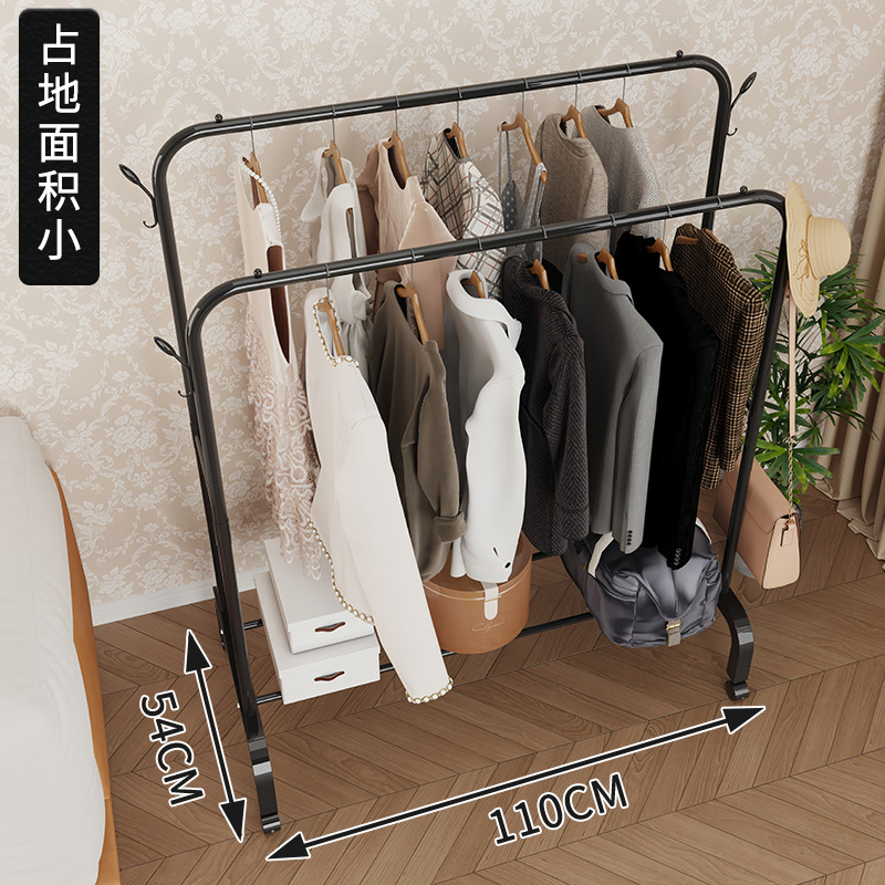 Perchero sencillo transfronterizo, perchero de pie para dormitorio o balcón, tendedero plegable móvil, tipo barra de pie, venta al por mayor