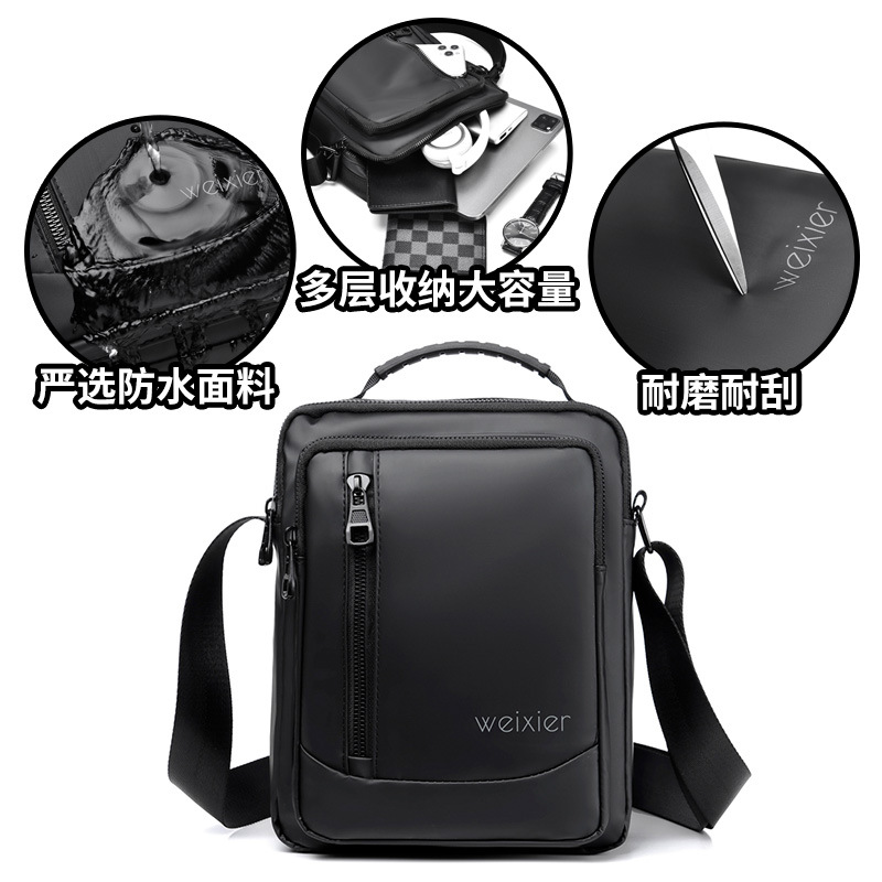 Bolso de mensajero del bolso del teléfono móvil de los hombres ocasionales simples de los hombres bolso de hombro de gran capacidad bolso impermeable de los hombres del diseño del nicho