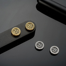 复古纹耳夹男轻奢高级感磁吸设计耳饰女时尚精致百搭耳饰饰品批发