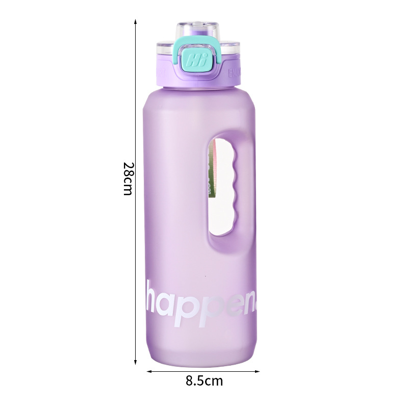Taza de agua de gran capacidad para niños deportivo hervidor de agua resistente a altas temperaturas taza de plástico simple taza de paja portátil image 8