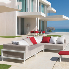 Outdoor aluminum fabric sofa Nordic living room set combination leisure villa balcony sunroom courtyard outdoor furniture